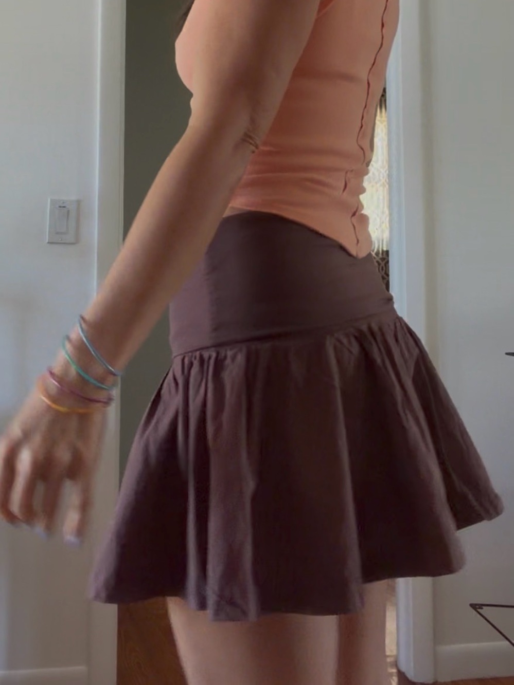 Free People Chocolate Brown Circle Skirt